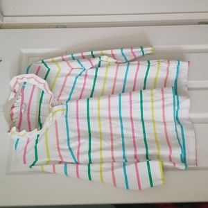 Crown and Ivy Ruffle Neck Striped Top